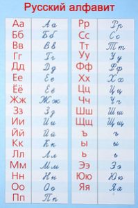 russian cursive letters